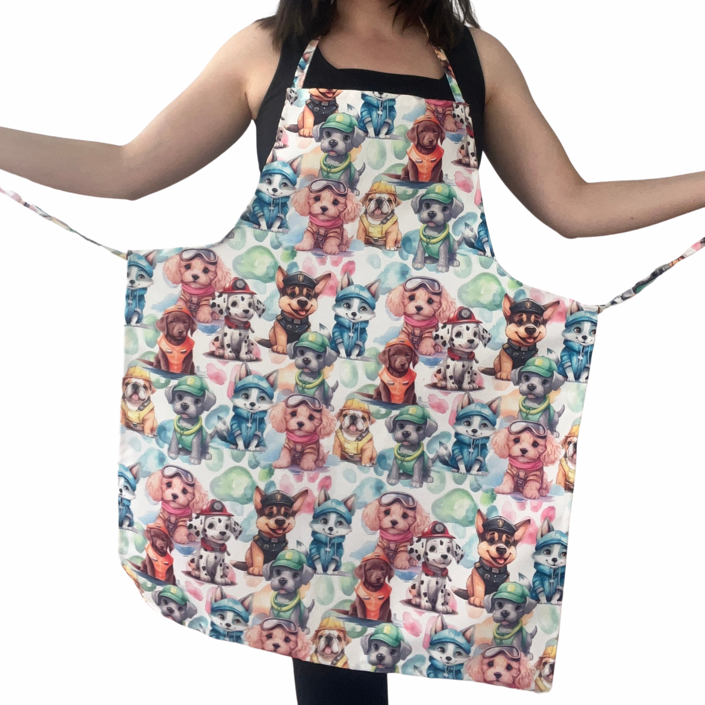 Handmade Puppy Dog Apron – Fun Colorful Kitchen Apron for Pet Lovers