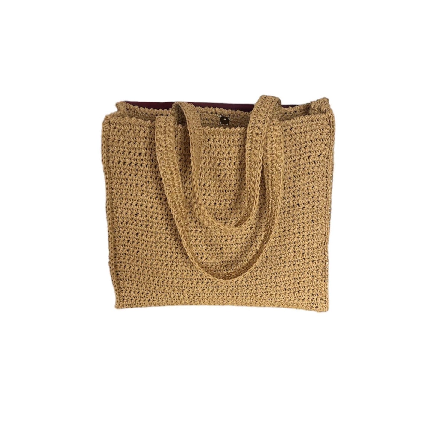 Handmade Raffia Crochet Tote Bag – Eco-Friendly Straw Tote, Natural Summer Beach Bag, Large Shoulder Bag for Everyday Use