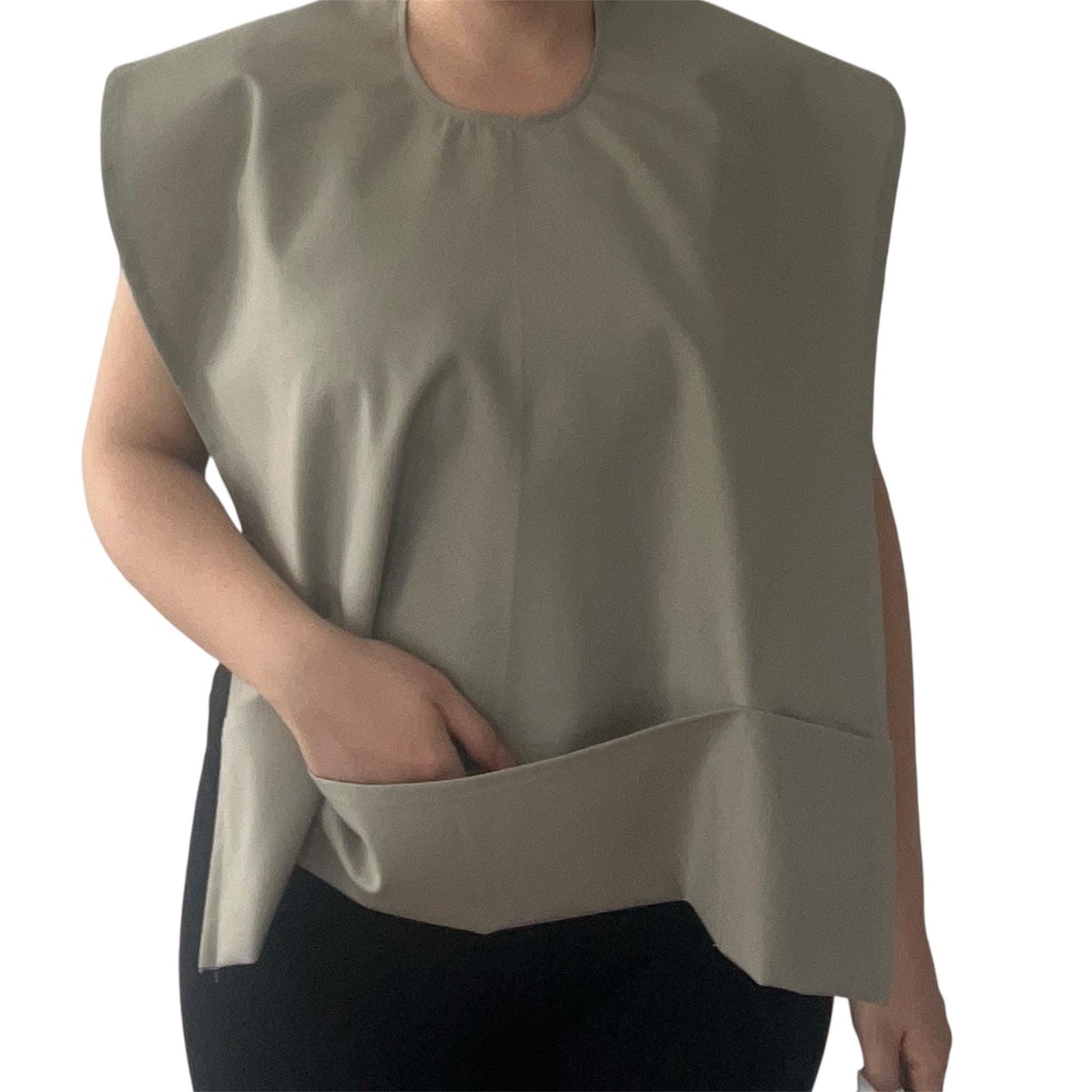 Waterproof Stain Resistant Adult Bib with Large Pocket – Full Coverage Senior & Special Needs Dining Aid