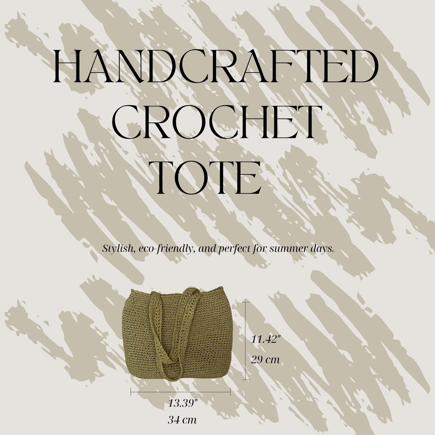 Crochet Straw Tote Bag for Summer – Handcrafted Beach Shoulder Bag, Stylish Raffia & Wicker Tote