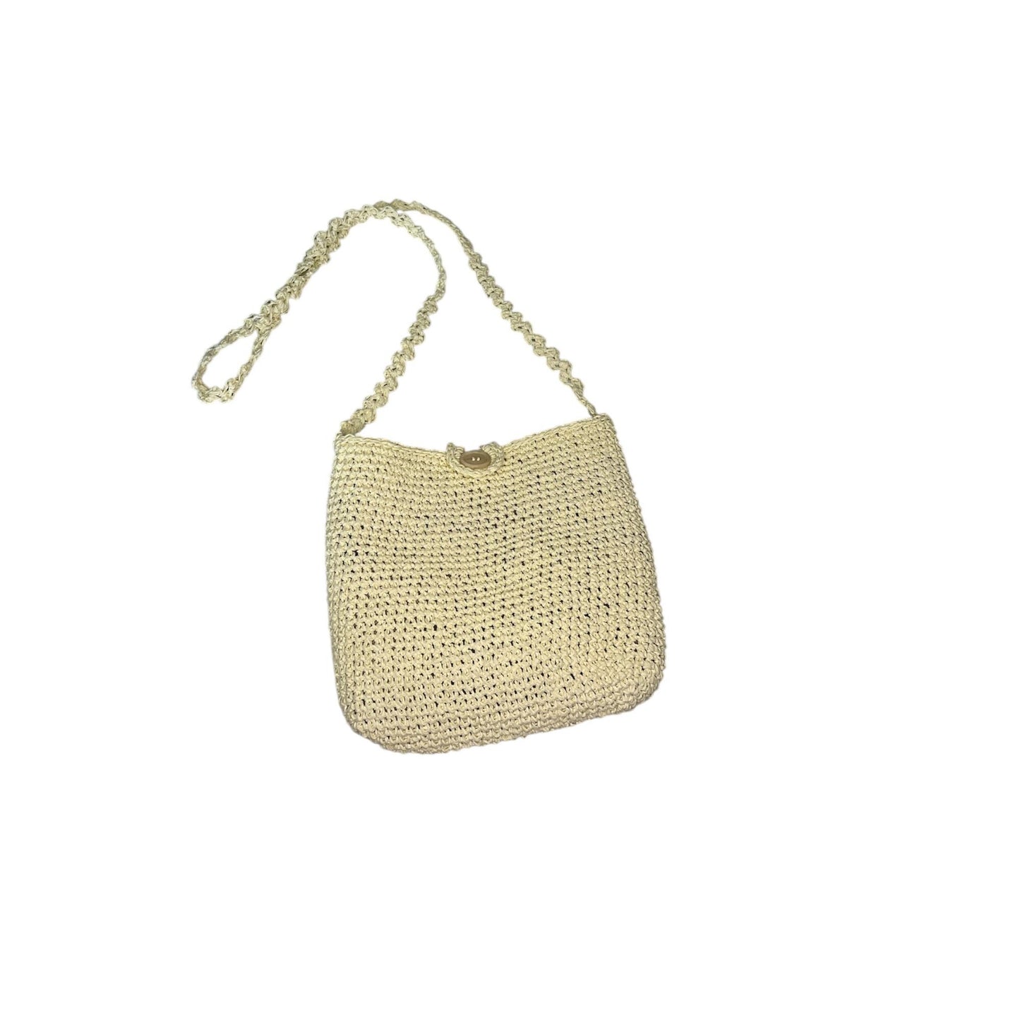 Handmade Crochet Crossbody Bag Natural Paper Yarn Summer Purse Lightweight Eco-Friendly