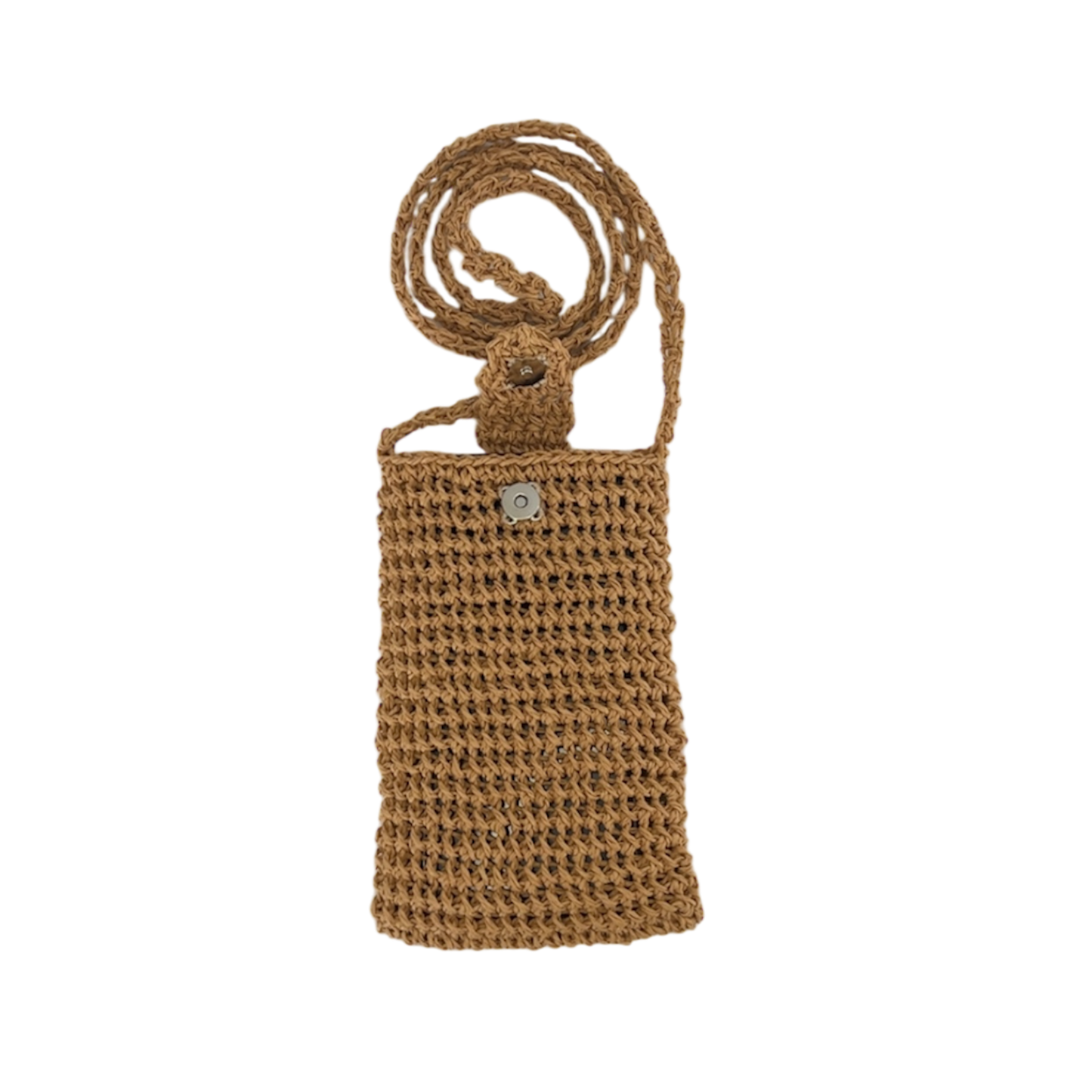 Handmade Crochet Raffia Phone Bag – Natural Straw Crossbody Purse, Small Summer Bag for Phone & Essentials, Boho Festival Bag