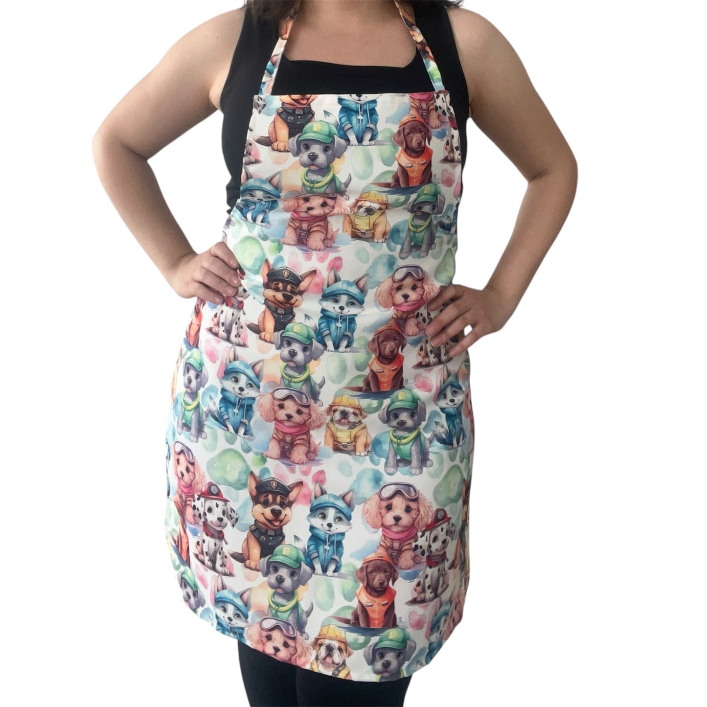 Handmade Puppy Dog Apron – Fun Colorful Kitchen Apron for Pet Lovers