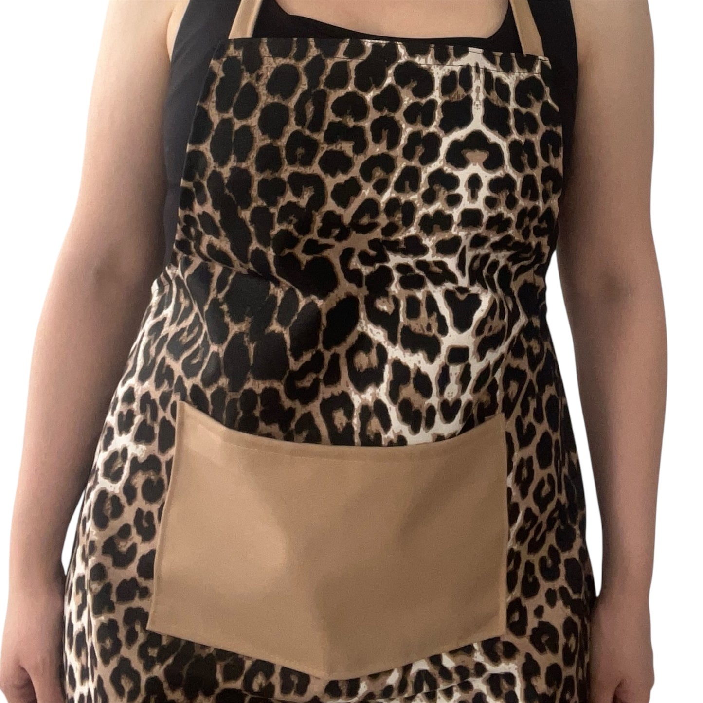 Handmade Leopard Print Apron – Optional Matching Tote | Water-Repellent & Stain-Resistant