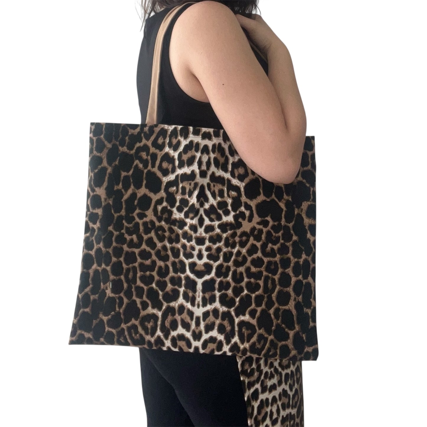 Handmade Leopard Print Apron – Optional Matching Tote | Water-Repellent & Stain-Resistant