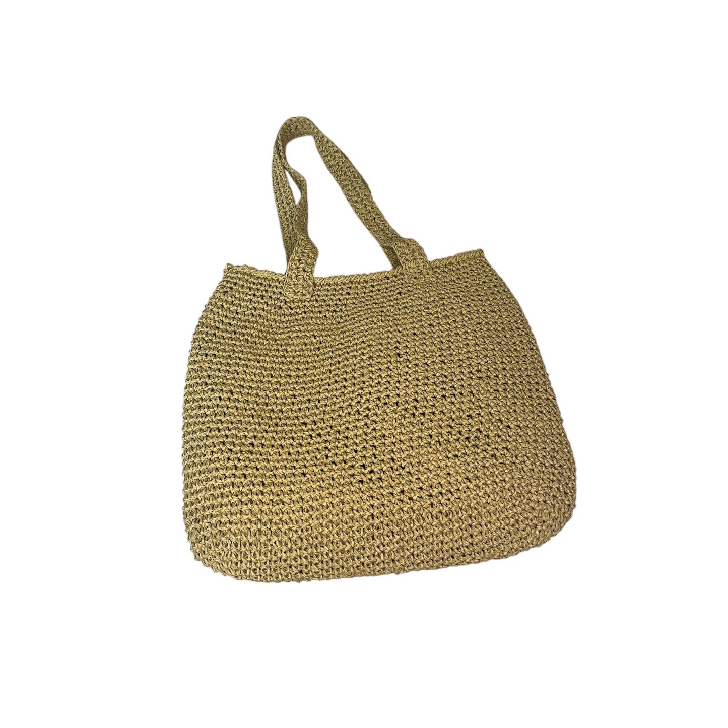 Crochet Straw Tote Bag for Summer – Handcrafted Beach Shoulder Bag, Stylish Raffia & Wicker Tote