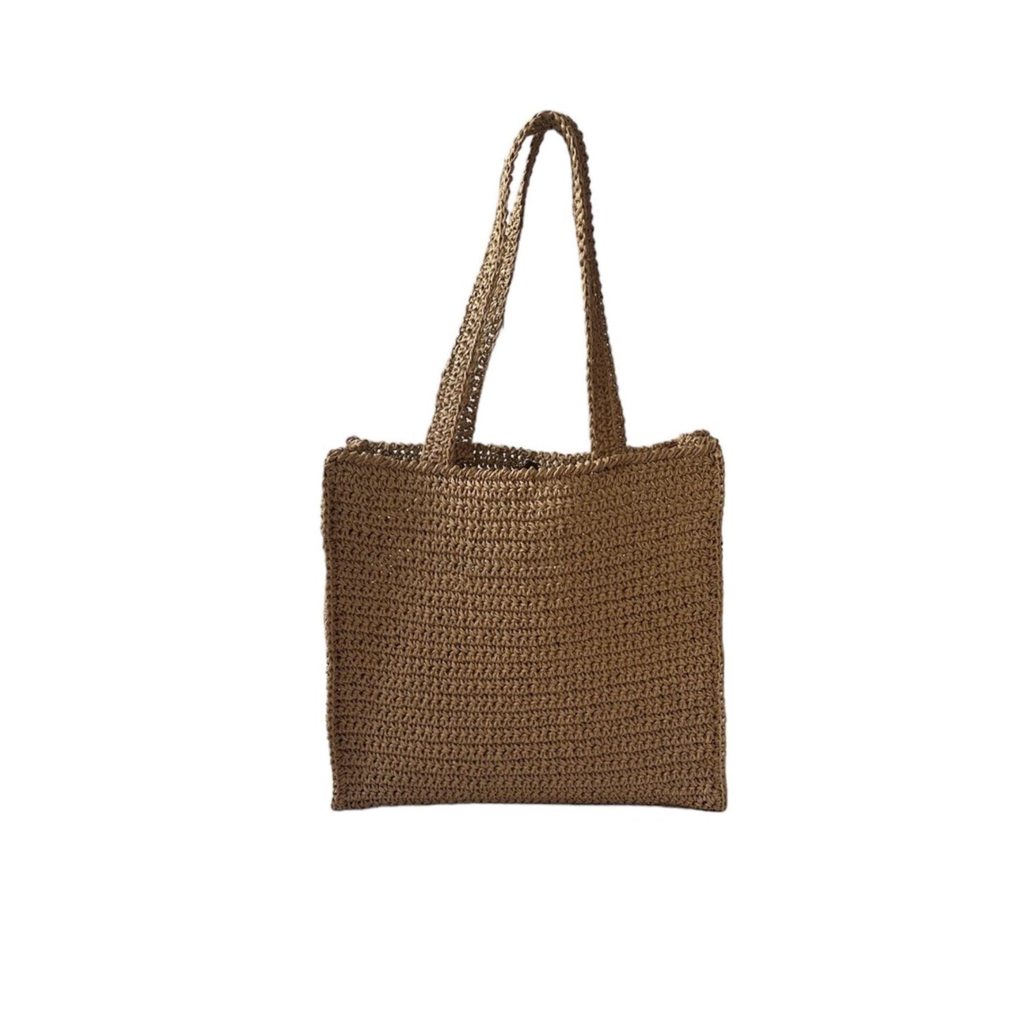 Handmade Raffia Crochet Tote Bag – Eco-Friendly Straw Tote, Natural Summer Beach Bag, Large Shoulder Bag for Everyday Use