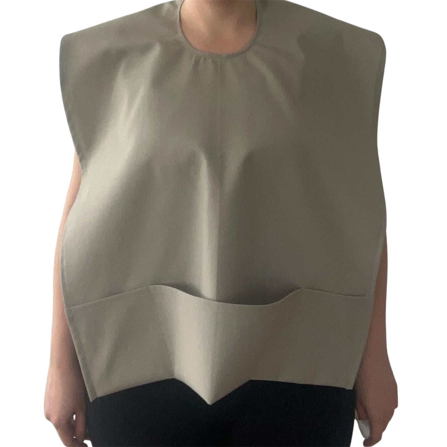 Waterproof Stain Resistant Adult Bib with Large Pocket – Full Coverage Senior & Special Needs Dining Aid